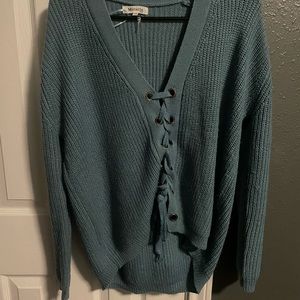 Miracle sweater size medium color is teal